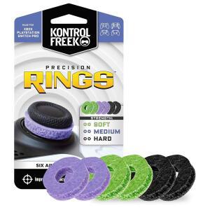KONTROLFREEK PRECISION RINGS | 플레이스테이션 4 프로 (블랙 XBX, 모션 컨트롤 및 PS5, 스커프 XBOX /그린) /퍼플 어시스트 ONE, (PS4), 컨트롤러용 스위치 에임