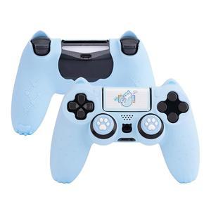 GEEKSHARE 캣포 실리콘 스킨 - PLAYSTATION4 컨트롤러, 케이스(파란색)와 무선 방지 미끄럼 커버 호환됩니다 게임 보호 컨트롤러용