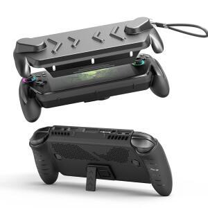 EJGAME 전체 보호 케이스 커버, ASUS 프로스팅 디자인-블랙 /ALLY 분리형 전면 방지 X와 ALLY 핸드헬드 케이스, ROG 쉘 미끄럼 호환, XBOX