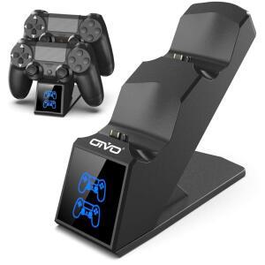PS4 컨트롤러 충전기, 듀얼쇼크 4와 호환되는 충전기 PLAYSTATION 4 포트 도크 고속 충전 컨트롤러용 스테이션, 업그레이드된