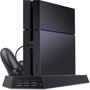 TREE.NB PS4 냉각 팬용 수직 스탠드 게임 소니 듀얼 충전기, 스테이션 컨트롤러 4 충전기용 플레이스테이션 충전 (PS4 콘솔용 아님) /프로용 슬림