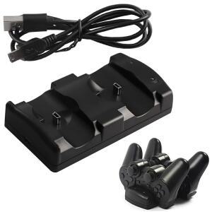 PS3 플레이스테이션 3 듀얼 컨트롤러 충전기 USB LED 케이블 /무브 조명 도크 충전 도킹 및 포함 표시기 스테이션용