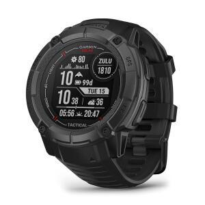 가민 인스팅트 2X 솔라 - 전술 에디션, 러기드 GPS 스마트워치, 내장 손전등, 탄도 계산기, 태양열 충전 기능, 블랙