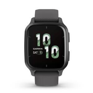 Garmin Venu Sq 2 GPS 스마트워치 - AMOLED 디스플레이, 하루 종일 건강 모니터링, 긴 배터리 수명, 활동 및 심박수 추적기, 슬레이트 및 섀도우 그레이