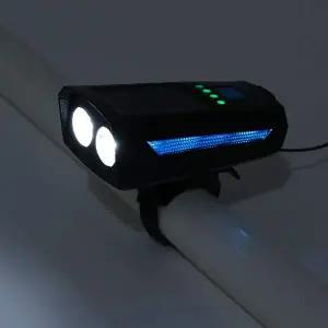 [콩심팥심]태양광충전 전조 2400mAh 스포티브 블루 자전거벨