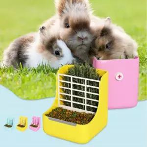 토끼 건초 그릇 급식기 사료 간식 밥그릇 먹이 토끼급 스몰펫 용품 소동물 건초렉 키우기 J7