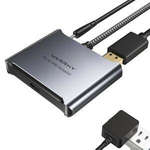 워키 PSVR2 PC 어댑터, 액세서리 [알루미늄 모니터, 장치 브레이드 글래스, AR 전원 나일론 DP 케이블] 케이블 휴대용 1.4 PSVR2, 및 공급 포함 15W 쉘,
