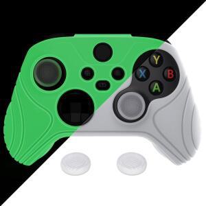 익스트림레이트 플레이바이탈 글로우 인 다크 그린 컨트롤러용 S/X 시리즈 미끄럼 그립 사무라이 스킨, XBOX (썸 에디션 커버 컨트롤러 보호 인체공학적 방지 포함) 케이스 실리콘