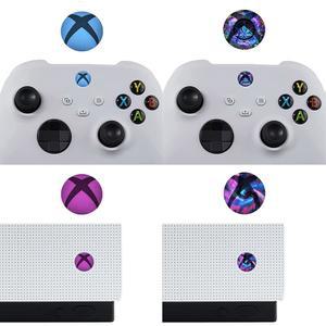 플레이바이탈 커스텀 홈 버튼 전원 스위치 & 및 S, S / KINECT 원 - 엘리트 팩 60개 컨트롤러, XBOX 컨트롤러 SERIES 스킨 콘솔 스티커 커버 ONE