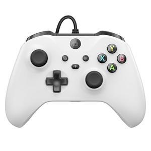 IWGAME X-BOX ONE /PC용 유선 컨트롤러, 진동이 호환 S & 터보 기능, 시리즈 가능 잭 있는 PC(화이트)와 3.5MM 게임패드, /X, 지원 듀얼 오디오