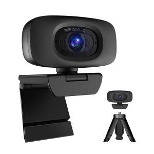 COMBESS PC용 웹캠 - PC 카메라 컴퓨터 듀얼 데스크탑 자동 삼각대 및 있는 플러그 노이즈 마이크, 조명 플레이 보정, 프라이버시 초점이 셔터 캔슬링 웹 캠, 1080P, USB