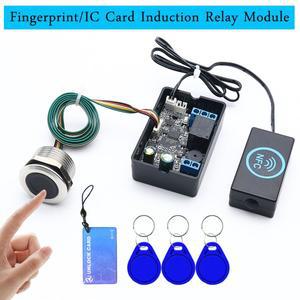 지문 액세스 컨트롤러 NFC 전기 잠금 제어 릴레이 모듈 IC 카드 유도 스위치 자전거 DIY 해제