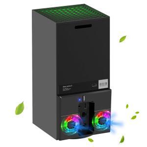 LINKSTYLE XBOX 시리즈 X용 냉각 팬, 포트 RGB 조명 및 USB 시스템 다채로운 있는 1개가 수직 스탠드