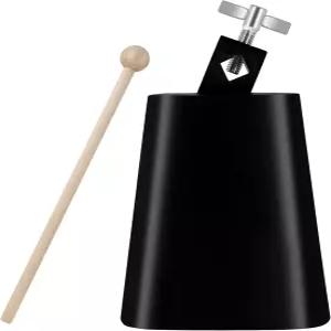 이스트록 5인치 메탈 스틸 카우벨 소음 제작자 드럼 세트용 스틱이 있는 핸드 퍼커션