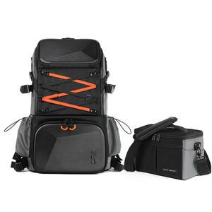 K&F CONCEPT 카메라 가방 EVA 방수 2 in 1카메라 백팩 숄더백 32L 대용량, 레인 커버 보관 포함, 사진용 15.6인치 노트북용