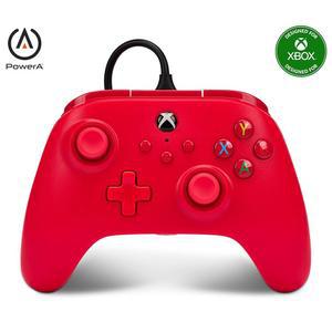 XBOX SERIES X|S용 POWERA 유선 컨트롤러 컨트롤러, - 함께 게임패드, 라이선스 취득 공식 게임 빨간색, 작동하며 /게임 ONE과 비디오