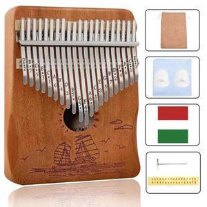 FINGER PIANO KALIMBA 21 칼림바 칼림바 위한 항해 한글이 해머 엄지 피아노 있음 튜닝 성인 설명서 초보자를 브라운 어웨이 아닐