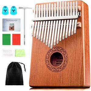 CAHAYA KALIMBA 엄지 피아노 휴대용 17키 튜닝 선물 포함 악기 가방 마림바 해머 초보자를 핑거 CY0338 위한 성인
