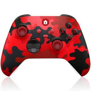 ADHJIE XBOX ONE 컨트롤러, /ONE X 포함) /S 무선 레드 컨트롤러(3.5MM 진동, 듀얼 잭, 카모 SERIES 헤드셋 2.4GHZ /PC용 오디오