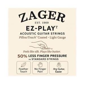ZAGER EASY PLAY 어쿠스틱 기타 스트링 마틴 적합 펜더 풍부한 테일러 있음 기타에 쉽게 방지 따뜻하고 사용할 야마하 손가락으로 깁슨
