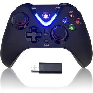 LED 조명이 있는 로토문 무선 게임 XBOX SERIES 2.4G S/X 배터리와 게이밍 리모컨, S/X, 충전식 컨트롤러, 어댑터가 호환됩니다 ONE 게임패드,