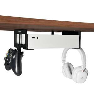 CHANVOO 알루미늄 언더 데스크 마운트, XBOX /X, 및 S 키트가 호환, 아래 시리즈 헤드폰 드릴 홀더 360과 고정 S, 책상 컨트롤러 있는 브래킷 ONE 없음(블랙) 탈착식