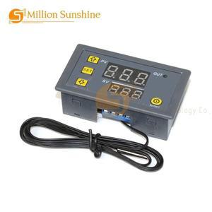 W3230 디지털 LED 온도 컨트롤러 모듈 방수 프로브가있는 조절기 스위치 5V 12V 24V 110V 220V