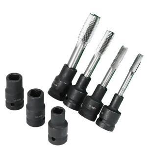 더블 헤드 Suqare 탭 다이 소켓 어댑터 공압 래칫 렌치 드릴 M6-M24 시리즈 용 1/2 '드라이버 나사 스레딩