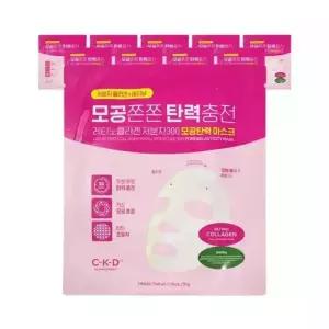 씨케이디 CKD 모공쫀쫀 레티노 콜라겐 저분자 300 모공탄력 마스크 팩 10매