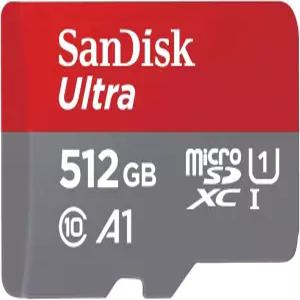 마이크로 SD 카드 512GB UHS-I 클래스 10 닌텐도 스위치 제조업체 확인 울트라 SDSQUAC-512G-GH3MA 패키징