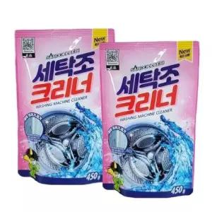 세제찌꺼기제거 세탁조클리너 세탁기크리너 물때제거 세정제 450g 2개