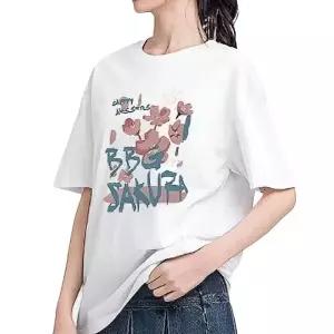 반팔셔츠 반팔라운드 여자반팔티 반팔티 티셔츠 면티 여름티셔츠 오버핏반팔티