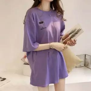 모던 티셔츠 우산 빅사이즈반팔티 기본티셔츠 반팔티 여자반팔티 자수무늬