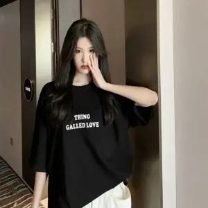 여유핏 데일리 티셔츠 캐주얼반팔티 레터링 여성 여름 레터링반팔티 반팔티