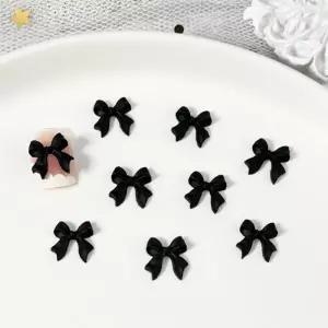 [룽스_62]리본네일 리본 파츠 블랙 화이트 네일재료 10개입