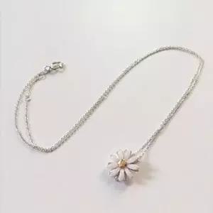 실버목걸이 white daisy necklace (silver925)