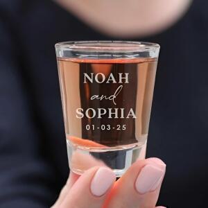 1/10pcs 45ml 개인화 된 웨딩 샷 유리 조각 사용자 정의 선물 손님을위한 생일 회사