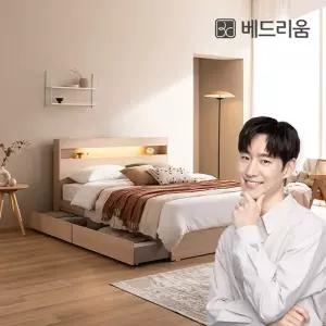 [베드리움] 파인드 LED 서랍형침대SS-듀얼쿠션 유로탑