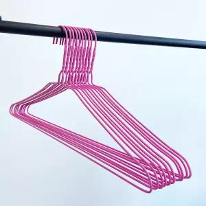 세탁소 기본 꽈배기 옷걸이 40cm 100개 핑크