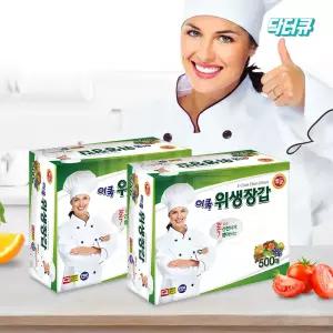 이쿡 다용도 위생장갑(500매 16팩) 1회용 항균 비닐장갑