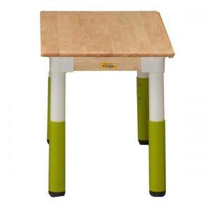 고무나무책상/높이조절식/H46-58cm/연두/사각