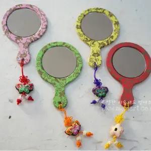 맘아트 DIY 한지거울 만들기 키트 전통 한지공예 실버아트 미술치료