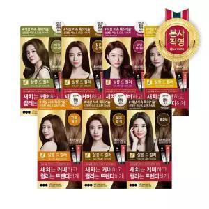 엘라스틴 살롱 드 컬러새치 염색 크림 100g x 2개 (7가지 색상 중 택1)
