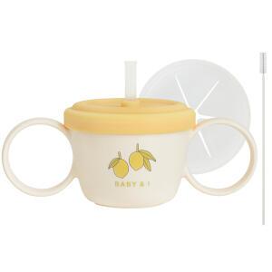 베이비앤아이 크림 트윈컵, 머스타드, 200ml, 빨대+스낵컵, 1개