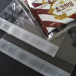 OPP 봉투 투명 오피피 필름 포장 비닐 폴리백 접착 12x22+4 200장