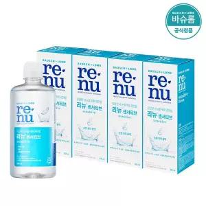 [바슈롬][공식] 리뉴 센서티브 렌즈세척액 355ml x4개