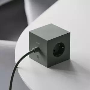 아볼트 스퀘어 원 큐브 납작 고용량멀티탭 5구 (콘센트3구+USB C포트2구)C타입충전기 대용량콘센트