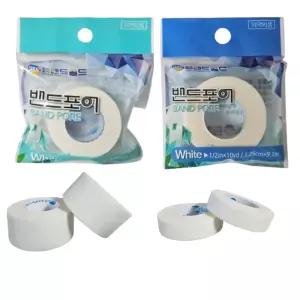 밴드골드 밴드포어 부직 반창고 1인치 1롤 1/2인치 1롤 백색 종이반창고