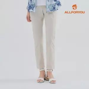 올포유 [모델착장] 여성 뒷밴딩 솔리드 일자핏 팬츠 AWPTM3281-102