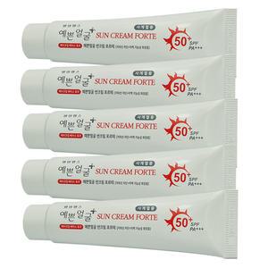 예쁜얼굴 썬크림 포르테 SPF50+ 25g x 5개 사계절용 자외선 차단 V